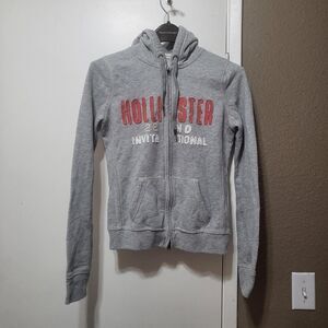 Hollister-co Men's Grey Hoodie